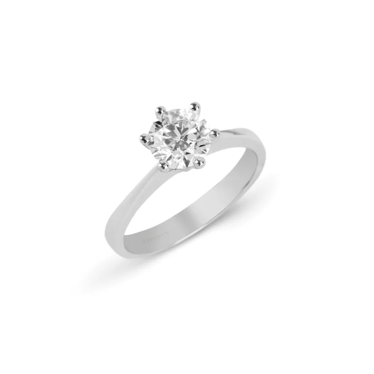 Almasaty Certified Solitaire Diamond Ring