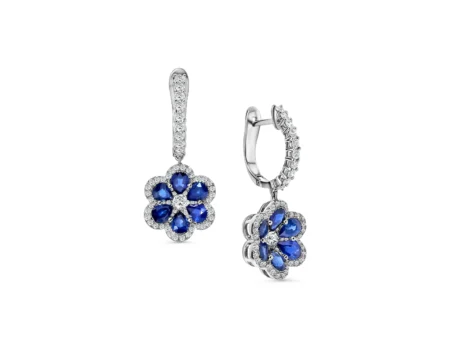 Floral Sapphire & Diamond Earrings