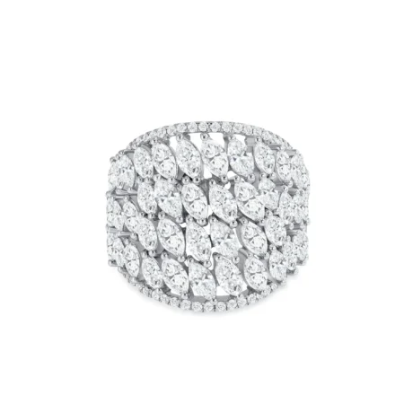 Linear Diamond Statement Ring