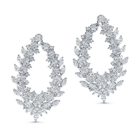 Majestic Diamond Hoop Earrings