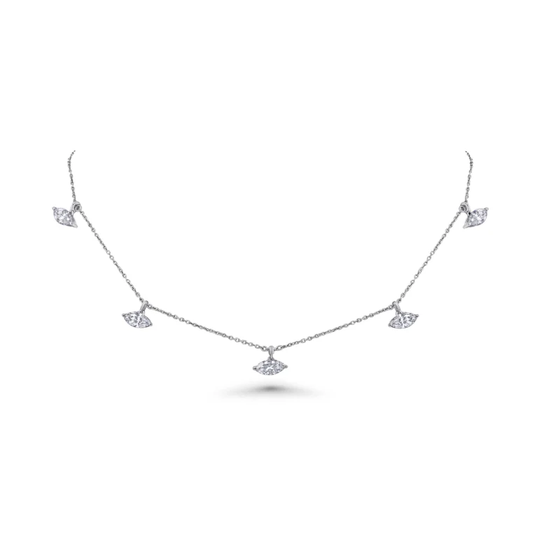 Marquise Diamond Charm Necklace