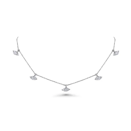 Marquise Diamond Charm Necklace