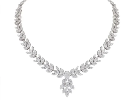 Marquise Shape Collar Diamond Necklace