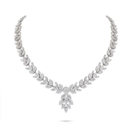 Marquise Shape Collar Diamond Necklace