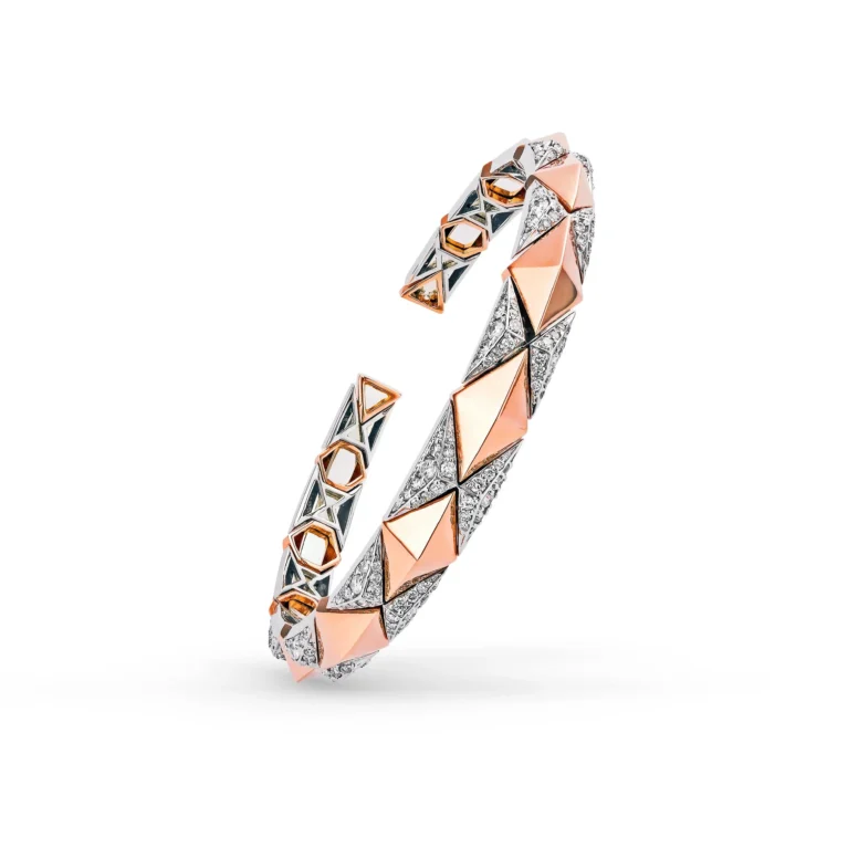 Okre by Yessayan - Pyramid Rose Gold & Diamond Bracelet