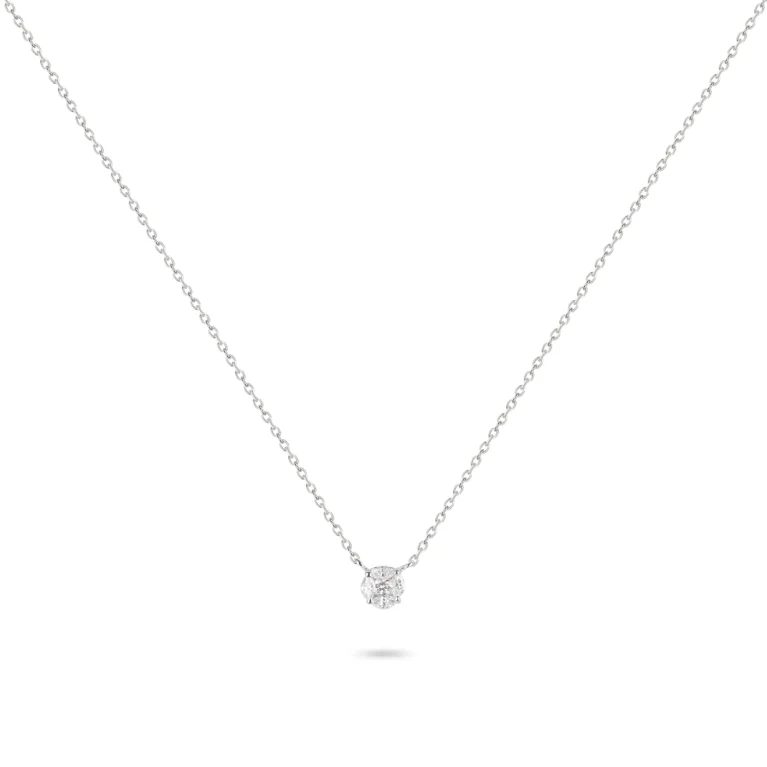 Illusion Diamond Pendant Necklace