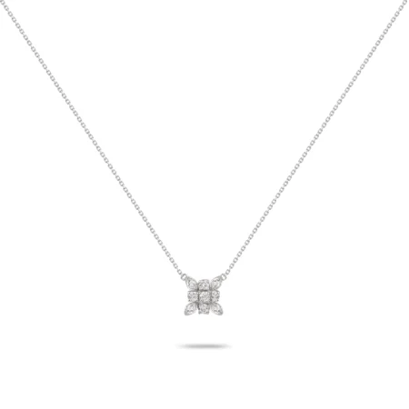 Illusion Flower Diamond Necklace