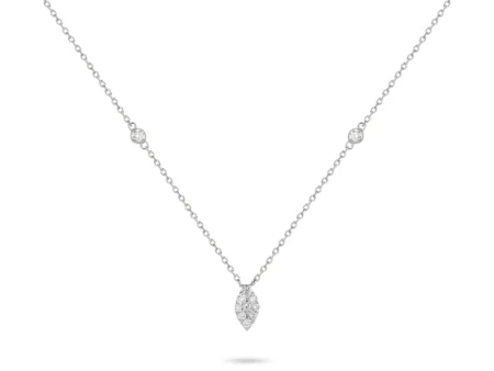 Marquise Shaped Illusion Diamond Necklace