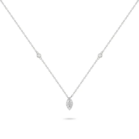 Marquise Shaped Illusion Diamond Necklace