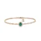 Rose Gold Bracelet with Diamond & Emerald