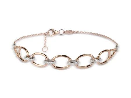 Two-Tone Chain Diamond Bracelet