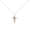 Two-Tone Cross Diamond Necklace